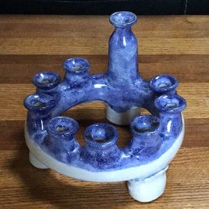 Stoneware Menorah